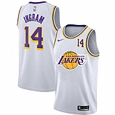 Lakers 14 Brandon Ingram White Nike City Edition Number Swingman Jersey,baseball caps,new era cap wholesale,wholesale hats